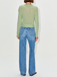 Slim Cashmere Cardigan,RE/DONE,MELON,Image 3