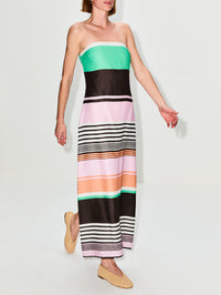 Frieda Strapless Dress,ROAME,TANGO STRIPE,Image 3