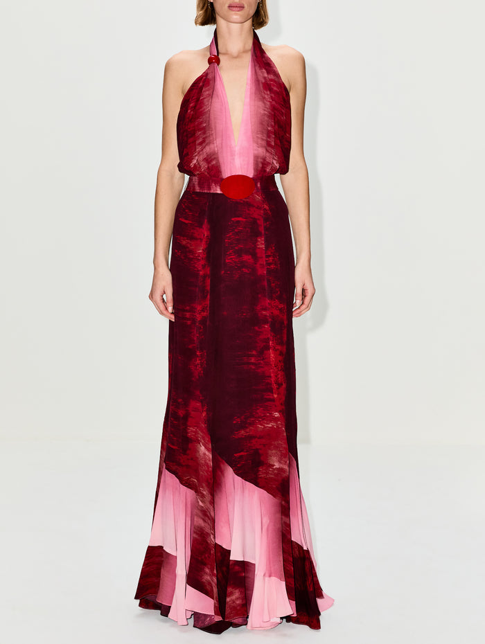 Raisa Dress,SILVIA TCHERASSI,DEGRADED RED,Image 1