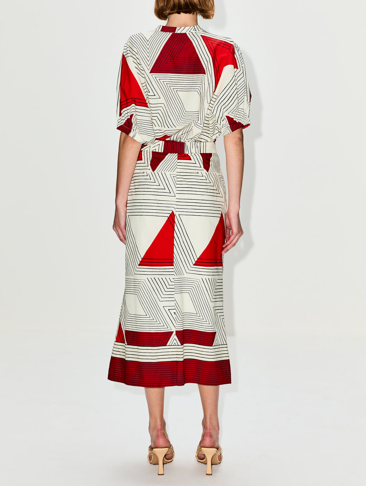 Atira Skirt,SILVIA TCHERASSI,ROUGE GEOMETRIC,Image 4
