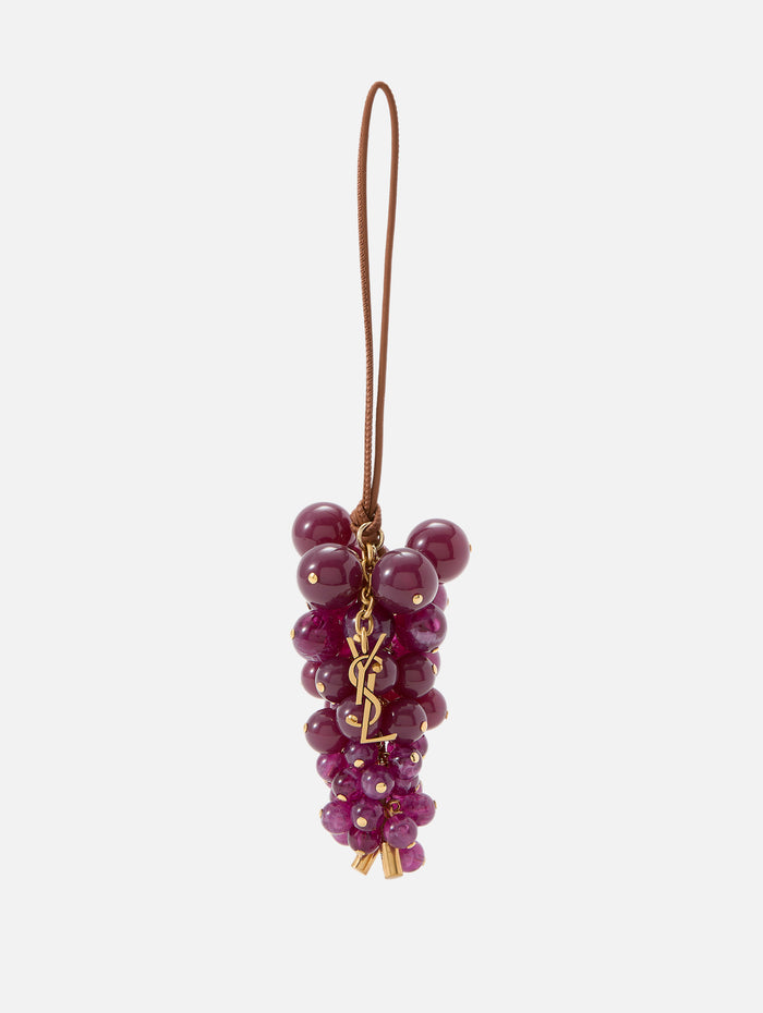 Grape Keyring,SAINT LAURENT,BORDEAUX MULTICOLOR,Image 1