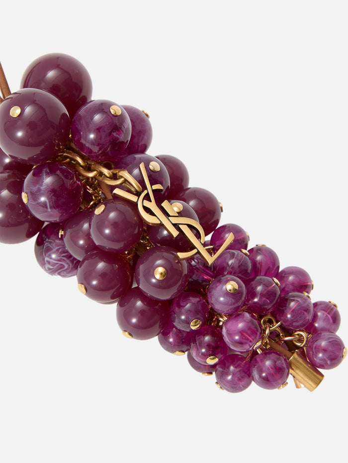 Grape Keyring,SAINT LAURENT,BORDEAUX MULTICOLOR,Image 1