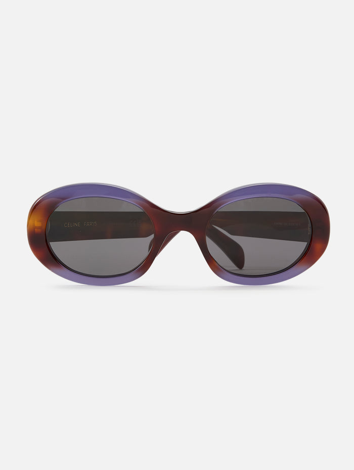Triomphe Oval Sunglasses,CELINE EYEWEAR,HAVANA OTHER,Image 1