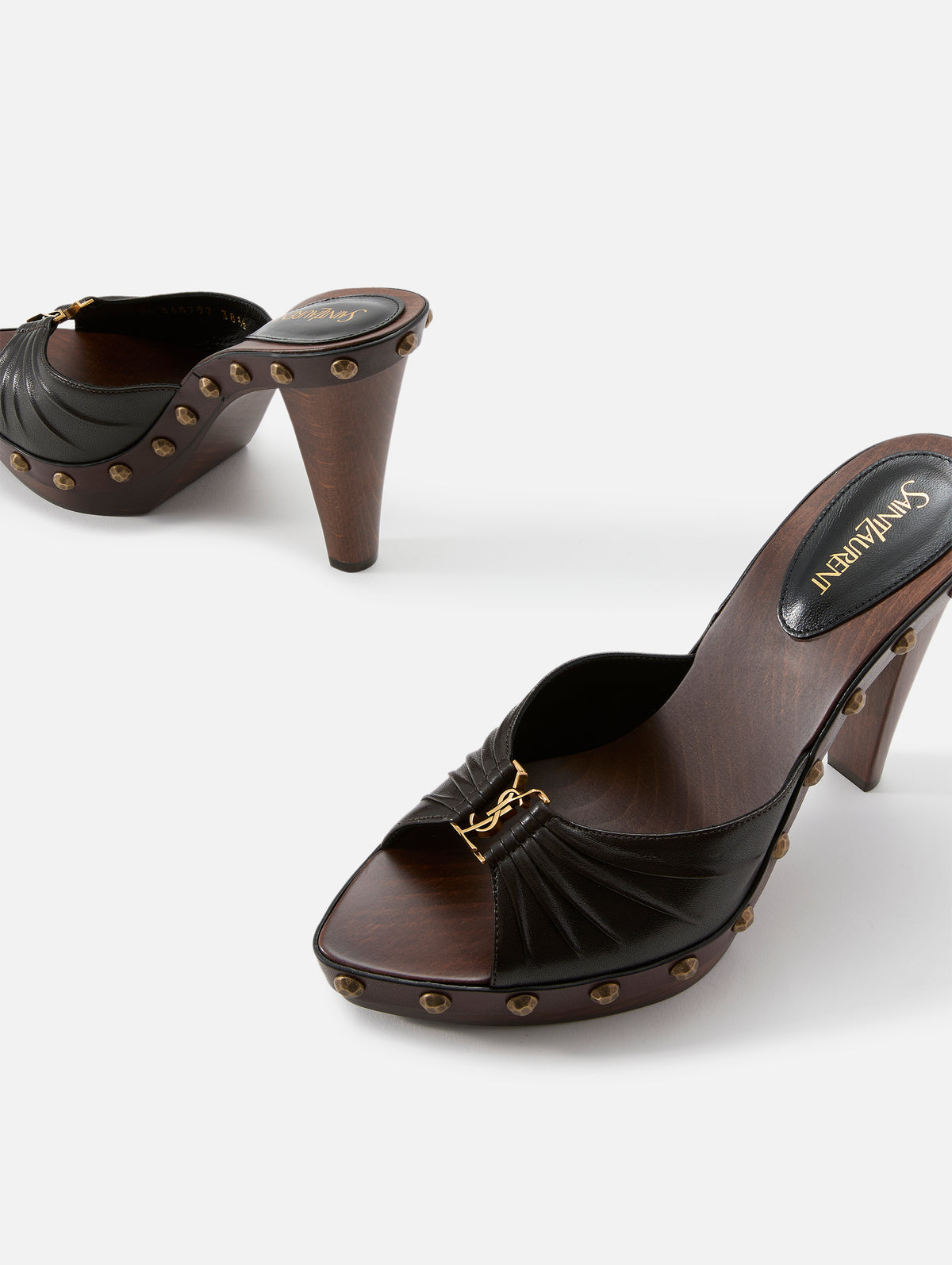 Babylone Sandal,SAINT LAURENT,EAGLE BROWN,Image 2