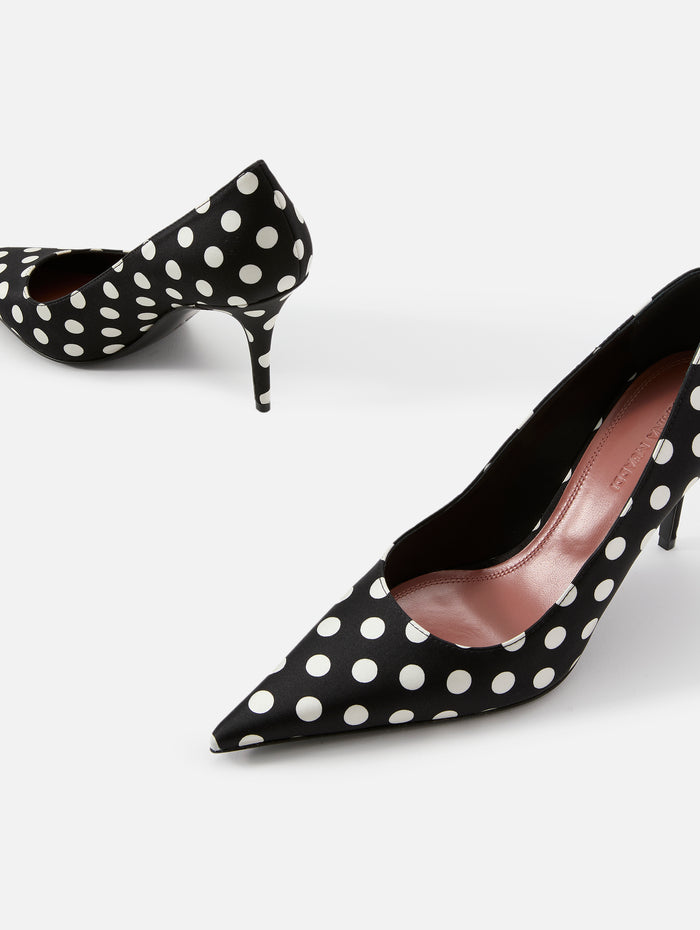 Barbara Pump,AMINA MUADDI,BLACK POLKA DOT,Image 1