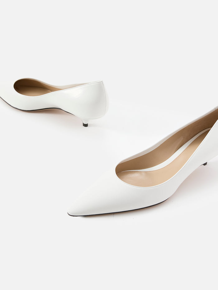 Liisa Kitten Heel,THE ROW,OPTIC WHITE,Image 1