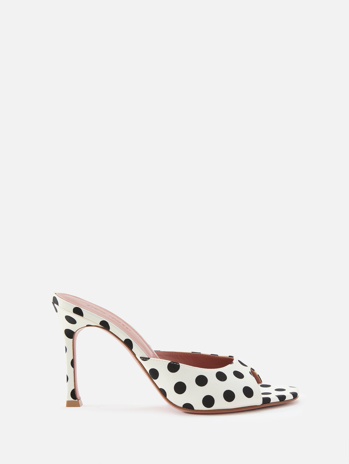 Alexa Slipper 95mm,AMINA MUADDI,IVORY POLKA DOT,Image 1