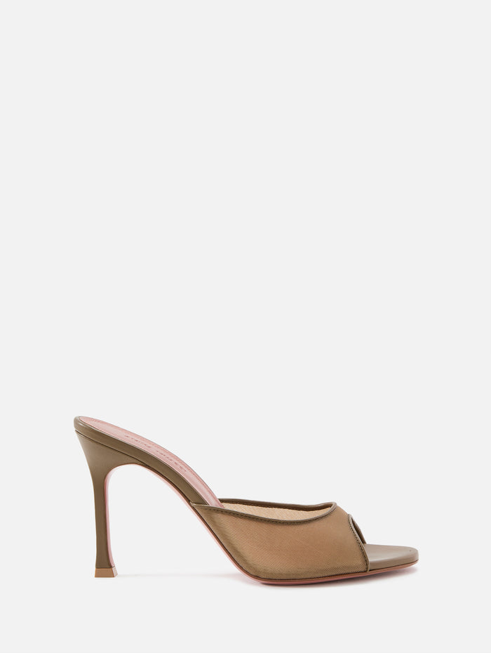 Alexa Mesh Slipper 95mm,AMINA MUADDI,TAUPE,Image 1