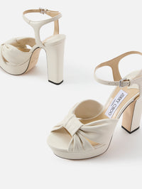 Heloise Platform Sandal 120mm,JIMMY CHOO,LATTE,Image 2