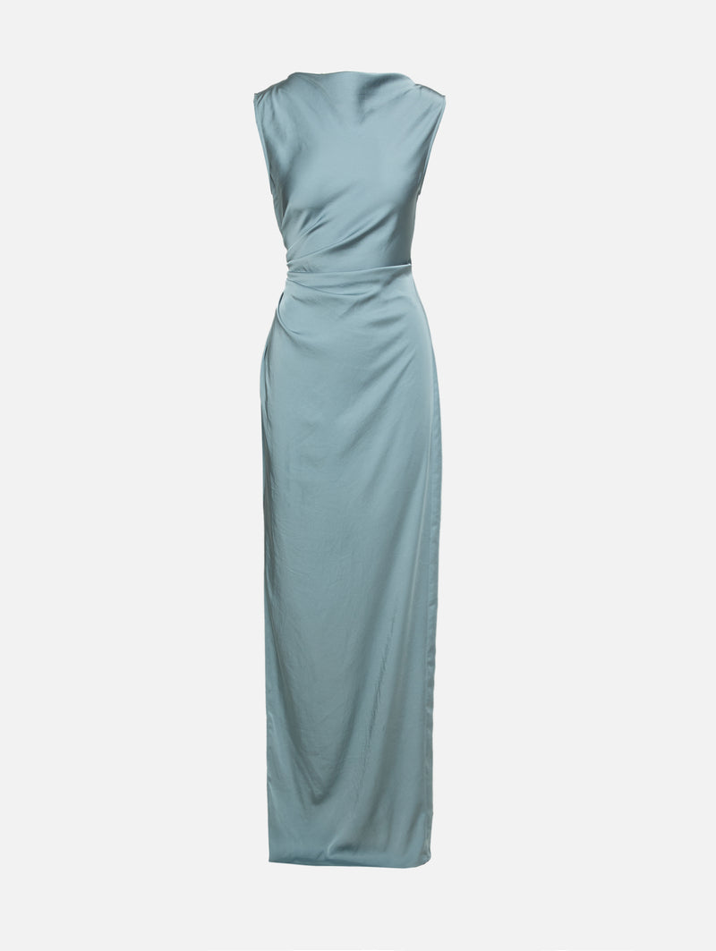 LAPOINTE | Women's | Ruched Gown | LIGHT SLATE DRESS COCKTAIL | Size US 0 LAPOINTE | Women's | Ruched Gown | LIGHT SLATE DRESS COCKTAIL | Size US 0