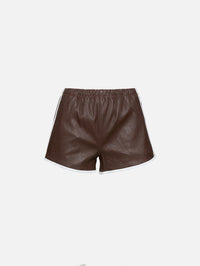 Athletic Stripe Dolphin Short,SPRWMN,MILK CHOCOLATE,Image 1