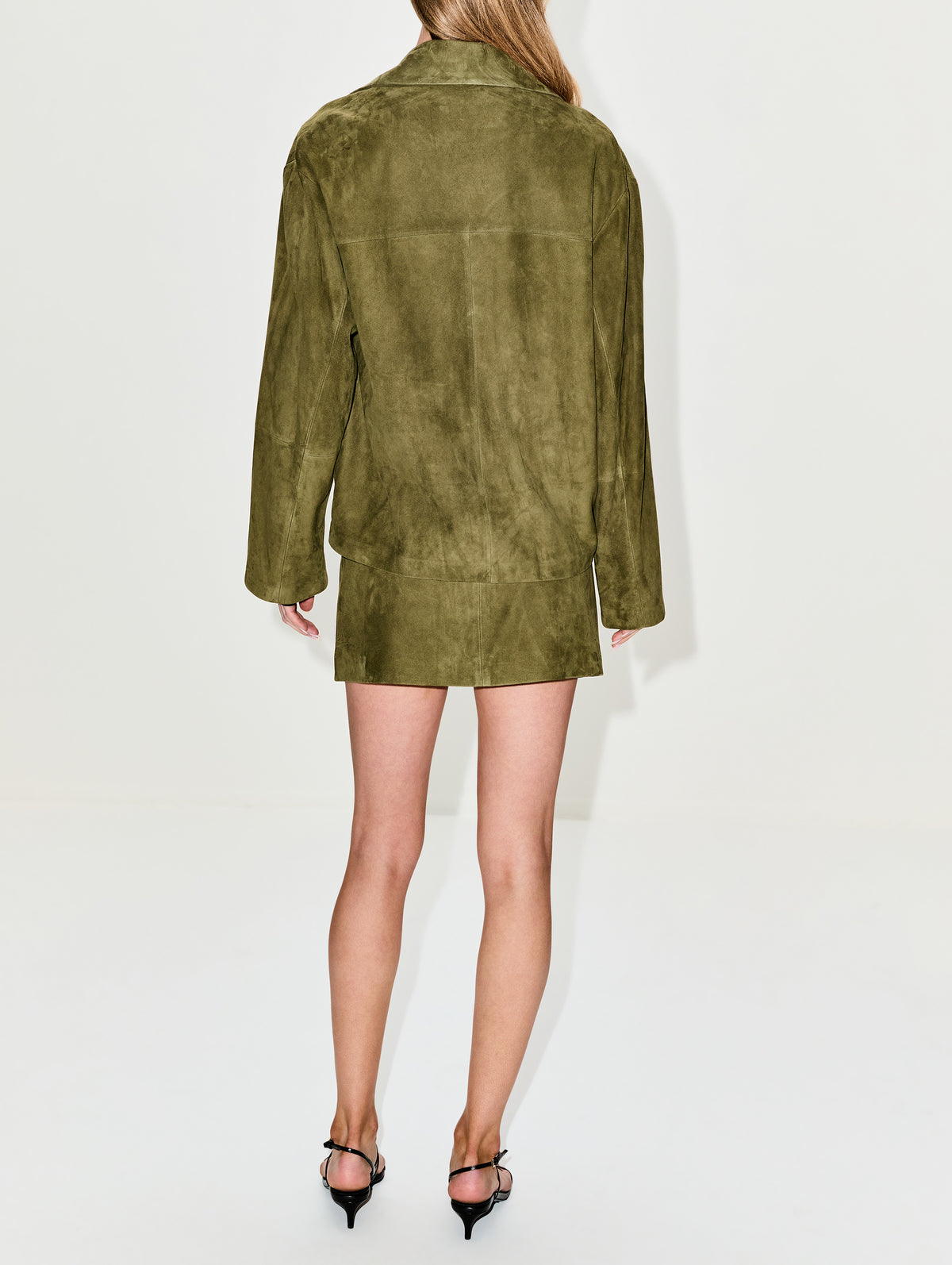 Flore Suede Jacket,ARMA,CEDAR GREEN,Image 3