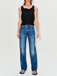 Jerry Tank Blouse,RE/DONE,BLACK,Image 2