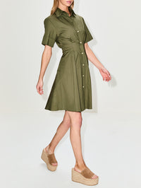 Bergamo Dress,CALLAS MILANO,OLIVE,Image 3