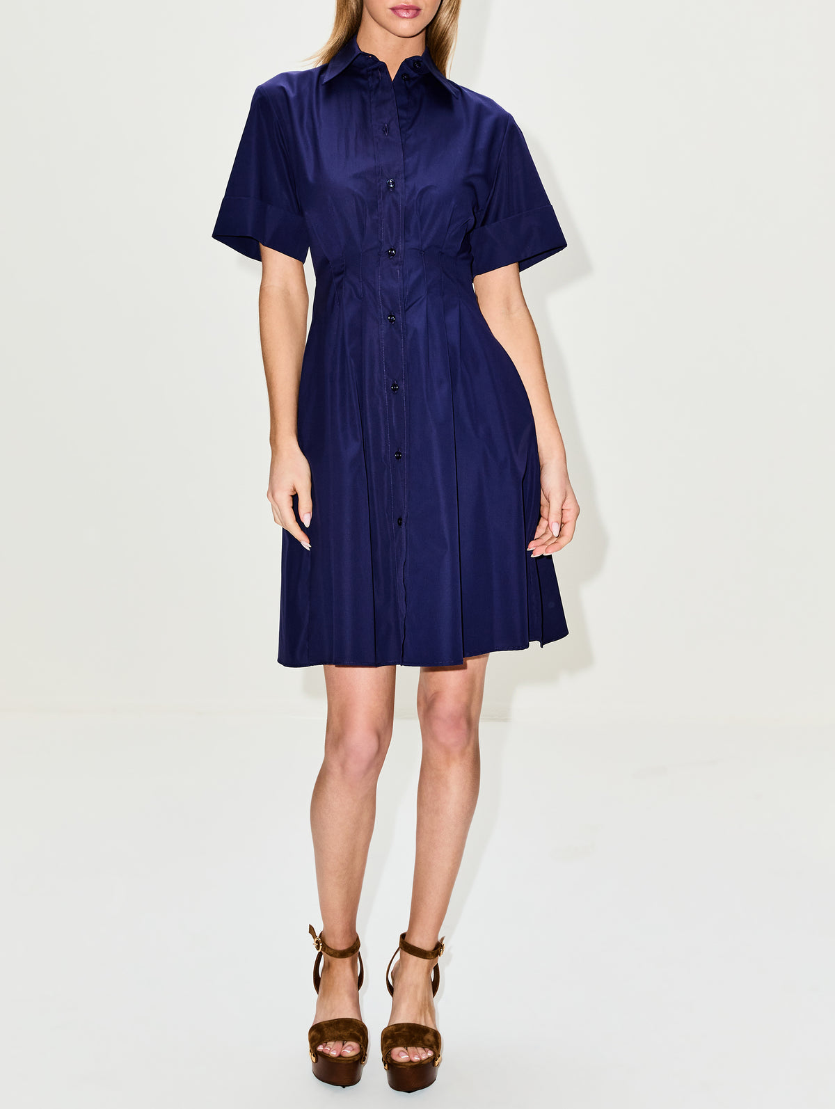 Bergamo Dress,CALLAS MILANO,NAVY,Image 2