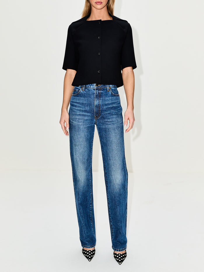 Franc Jacket,KHAITE,BLACK,Image 1