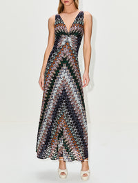 Sleeveless Long Dress,MISSONI,MULTICOLOURED,Image 2