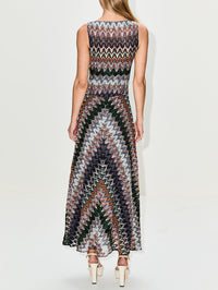 Sleeveless Long Dress,MISSONI,MULTICOLOURED,Image 4