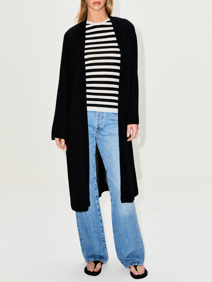 Kimono Cardigan,SASUPHI,BLACK,Image 1