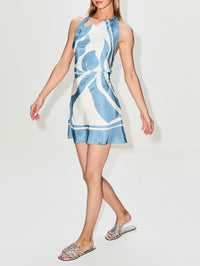 Lilou Halter Dress,SIR.,LIORA BLUE,Image 3
