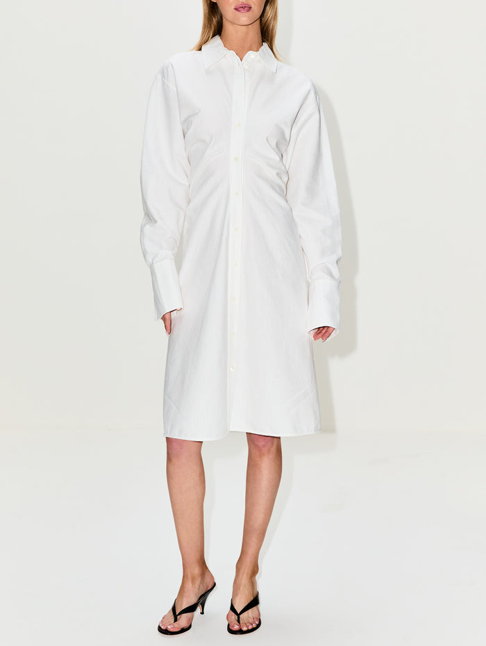 Slouch Shirtdress,TOTÉME,OFF WHITE,Image 1
