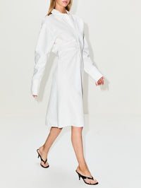 Slouch Shirtdress,TOTÉME,OFF WHITE,Image 3