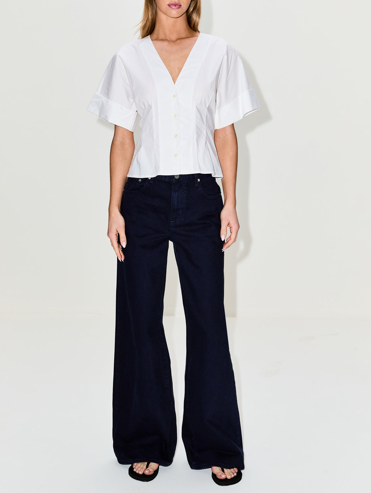 Elle Top,STAUD,WHITE,Image 2