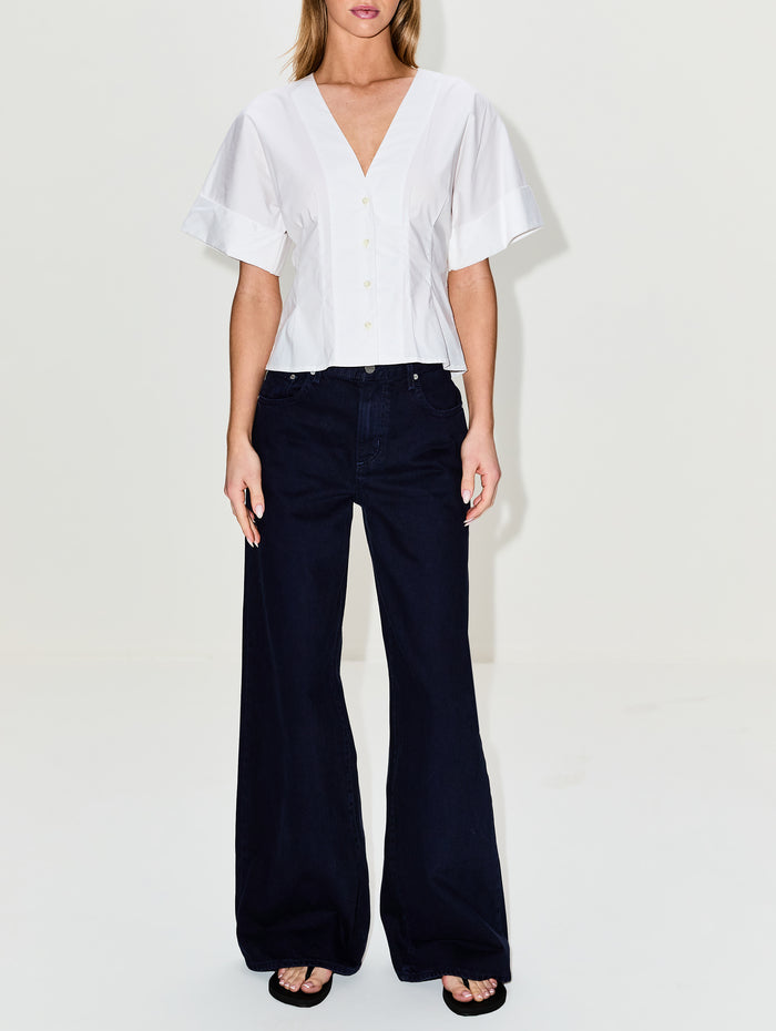 Elle Top,STAUD,WHITE,Image 1