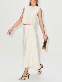 A-Line Skirt,TWP,IVORY,Image 3