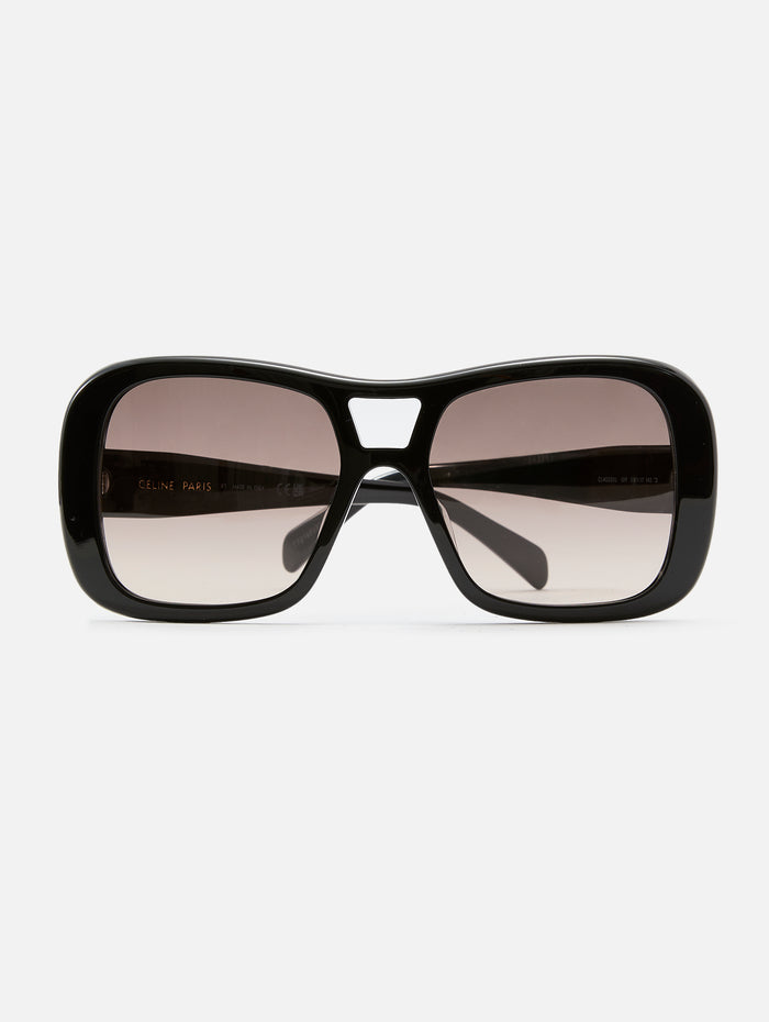 Triomphe Oversized Sunglasses,CELINE EYEWEAR,SHINY BLACK,Image 1