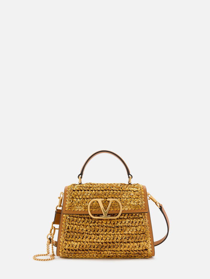 Small Crochet V Logo Bag,VALENTINO GARAVANI,MULTI ORO,Image 1