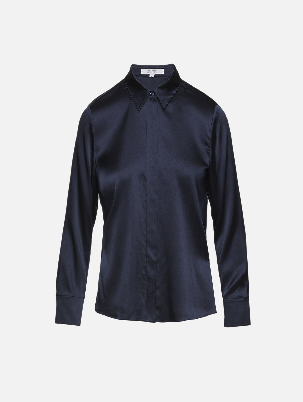 Sense Of Shine Blouse,DOROTHEE SCHUMACHER,DARK NAVY,Image 1