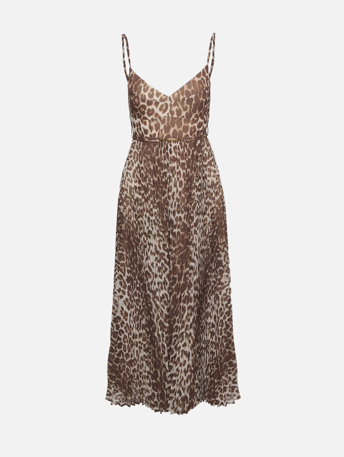 pleated leopard dress ZIMMERMANN Sunray Pleated Picnic Dress | Leopard