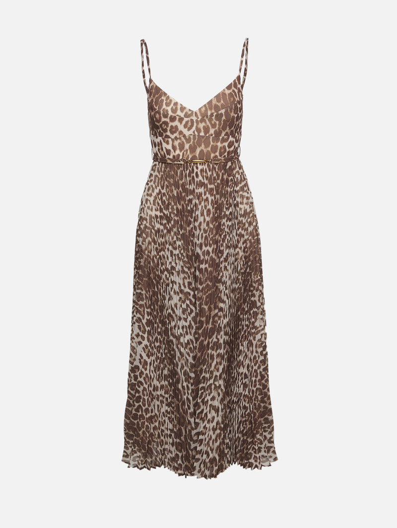 ZIMMERMANN Sunray Pleated Picnic Dress | Leopard