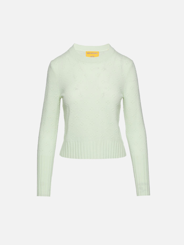 Shrunken Crew Sweater,GUEST IN RESIDENCE,LIMEWASH,Image 1