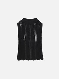 Vittoria Tank Top,LOULOU DE SAISON,BLACK,Image 1