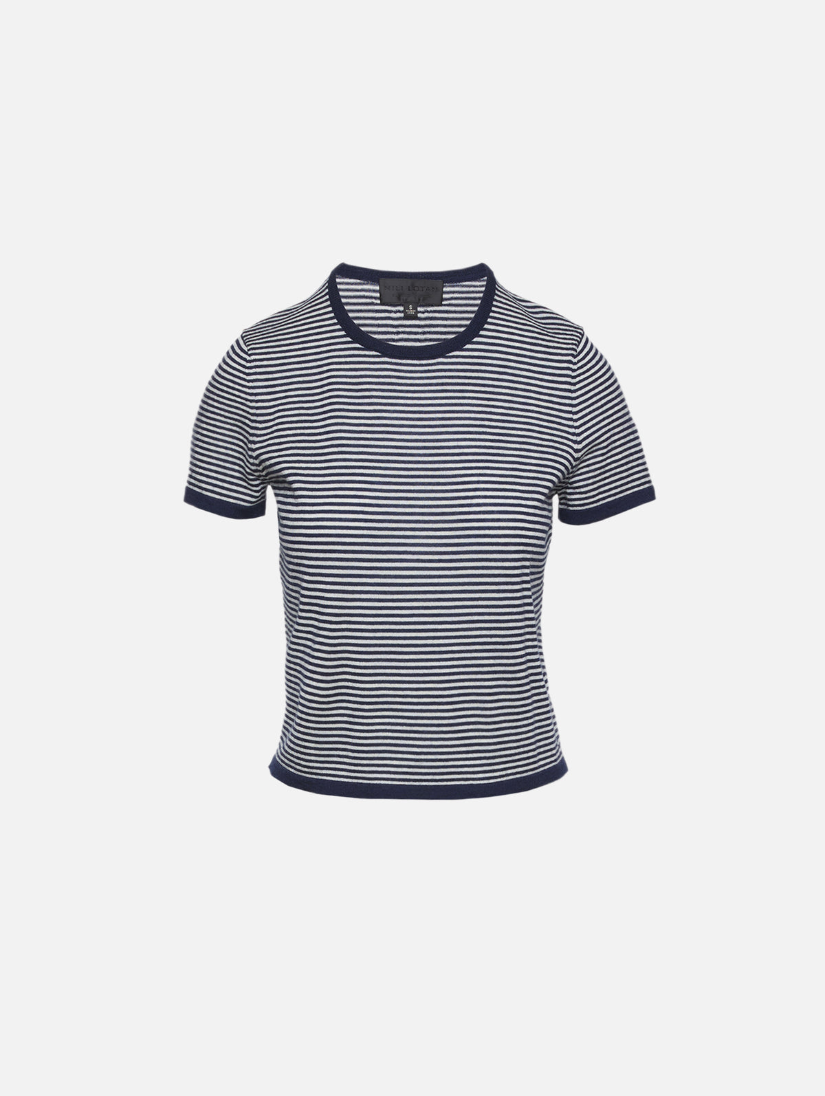 Linka Stripe Sweater,NILI LOTAN,NAVY/IVORY,Image 1