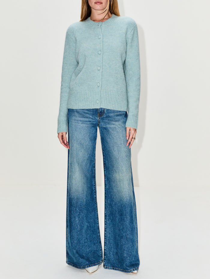 Indie Cardigan,THE ELDER STATESMAN,MISTY BLUE,Image 1