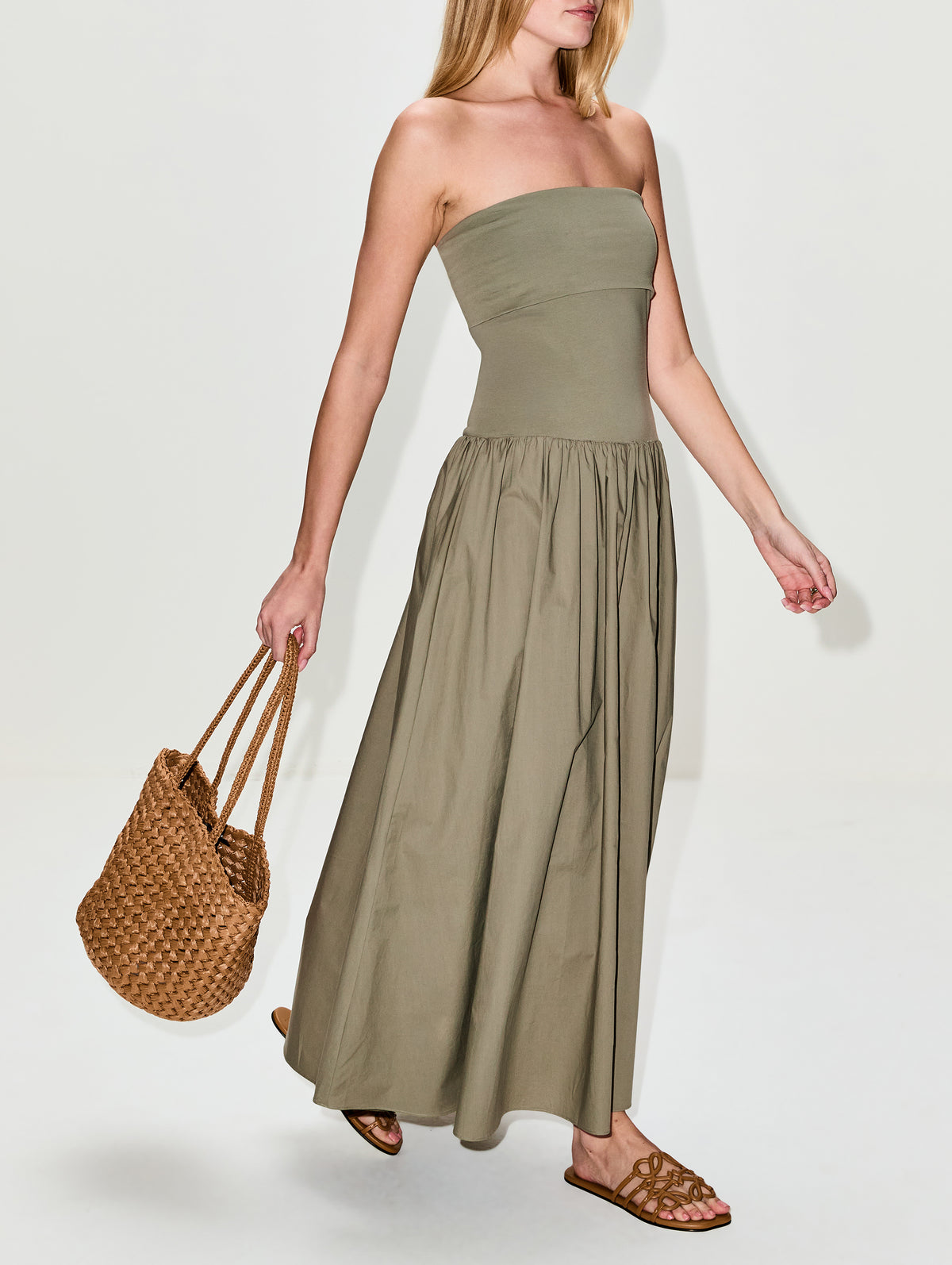 by malene birger strapless organic cotton maxi dress BY MALENE BIRGER Marciella strapless stretch-cotton maxi dress