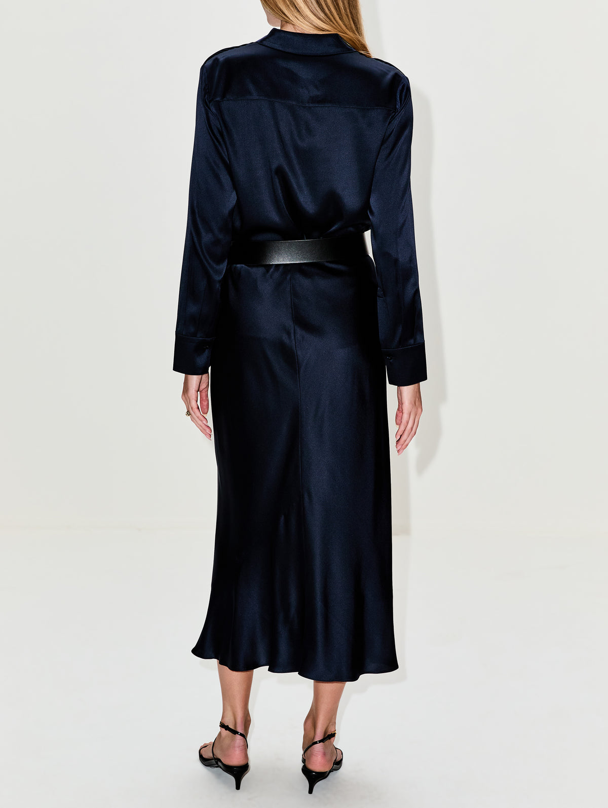 Sense Of Shine Skirt,DOROTHEE SCHUMACHER,DARK NAVY,Image 4