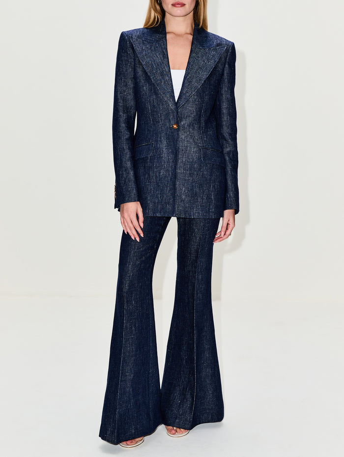 Leiva Blazer,GABRIELA HEARST,DENIM BLUE,Image 1