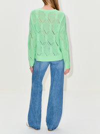 Gia Slouchy Crewneck Sweater,SABLYN,LIME,Image 3