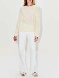 Gia Slouchy Crewneck Sweater,SABLYN,BUTTERCUP,Image 2