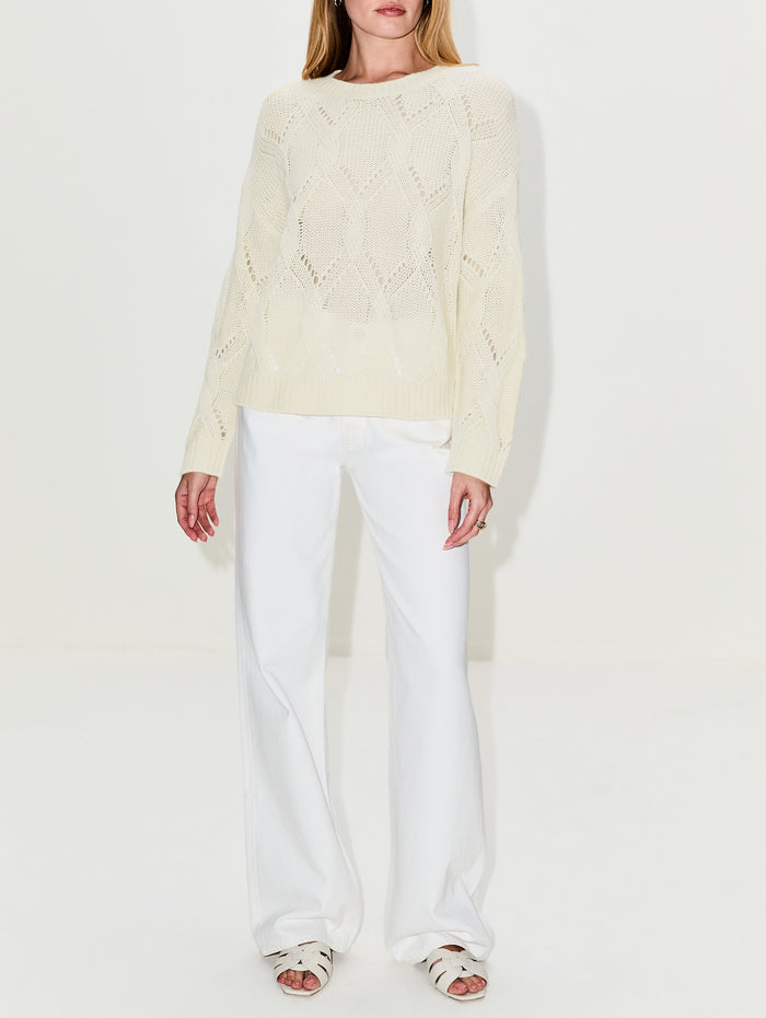 Gia Slouchy Crewneck Sweater,SABLYN,BUTTERCUP,Image 1