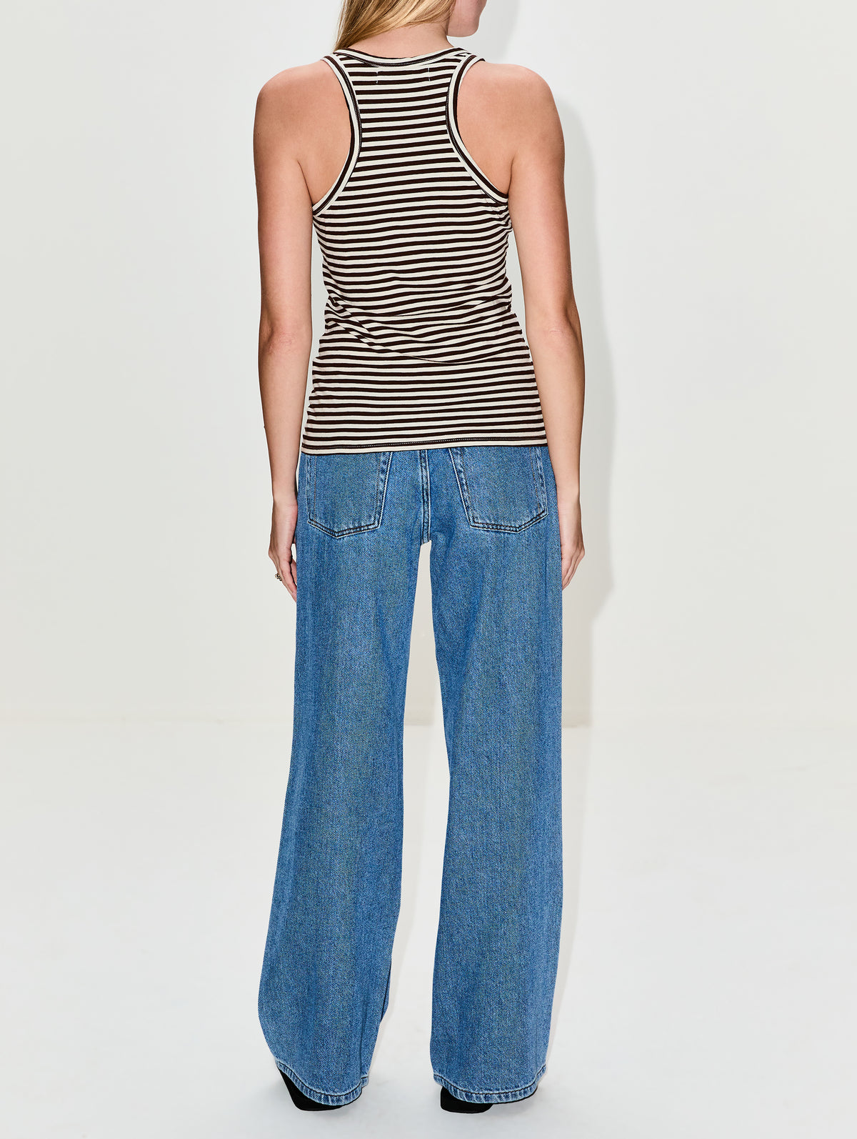 Fitted Scooped Tank,SPRWMN,AMERICANO STRIP,Image 3