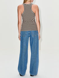 Fitted Scooped Tank,SPRWMN,AMERICANO STRIP,Image 3