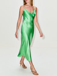 Taylor V Neck Bias Dress,SABLYN,LIME,Image 3
