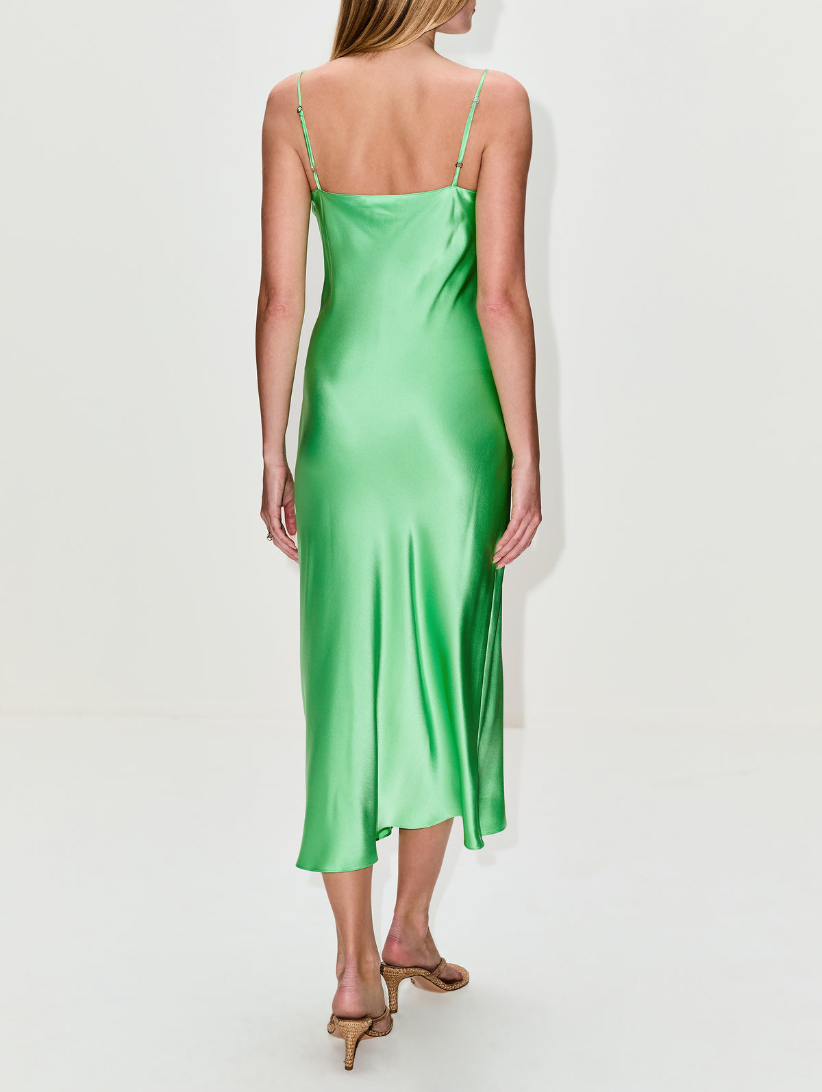 Taylor V Neck Bias Dress,SABLYN,LIME,Image 4
