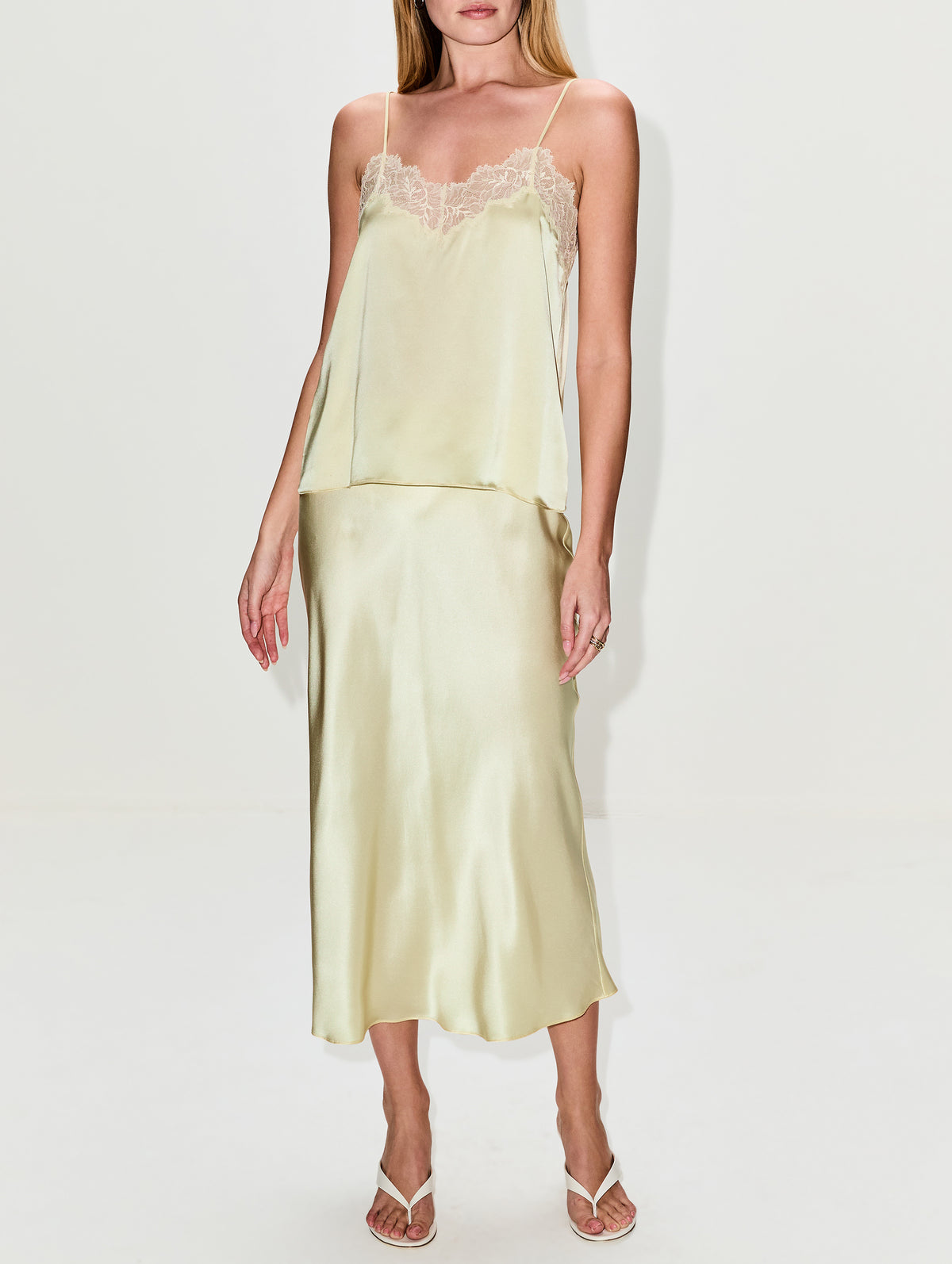 Bobbi V Neck Cami Top,SABLYN,BUTTERCUP,Image 2