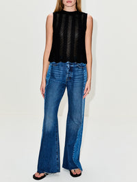 Vittoria Tank Top,LOULOU DE SAISON,BLACK,Image 2
